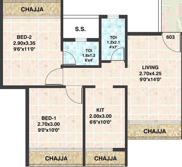 2 BHK Flat in Rudra Shreepati Solitaire in Karanjade, Navi Mumbai - Image 810291