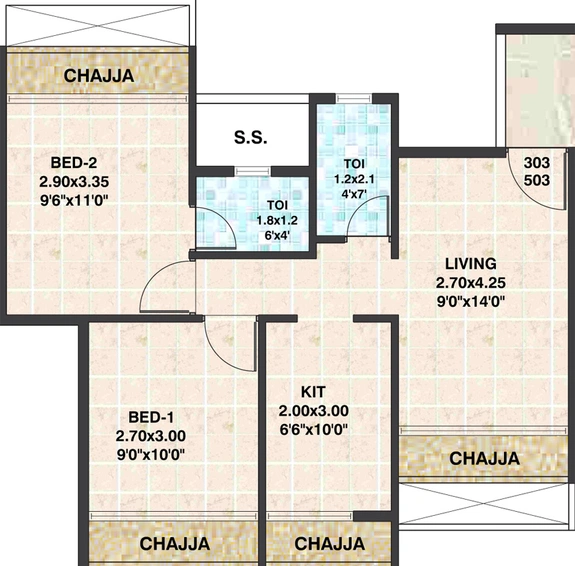 2 BHK Flat in Rudra Shreepati Solitaire in Karanjade, Navi Mumbai - Image 810292