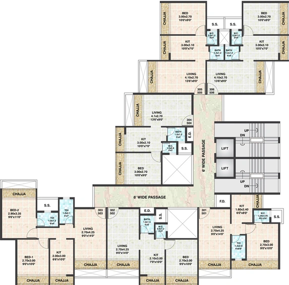 Floor Plan of Rudra Shreepati Solitaire in Karanjade, Navi Mumbai - Image 150431