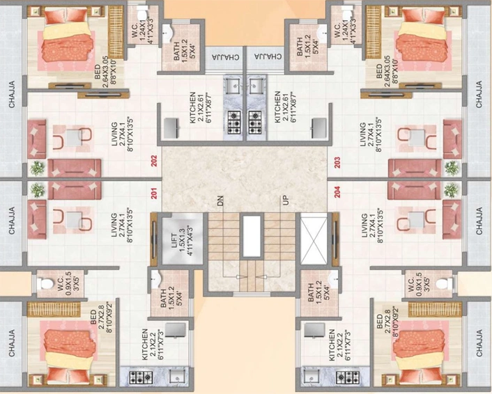 Floor Plan of SB Sunny Arcade in Panvel, Navi Mumbai - Image 150485