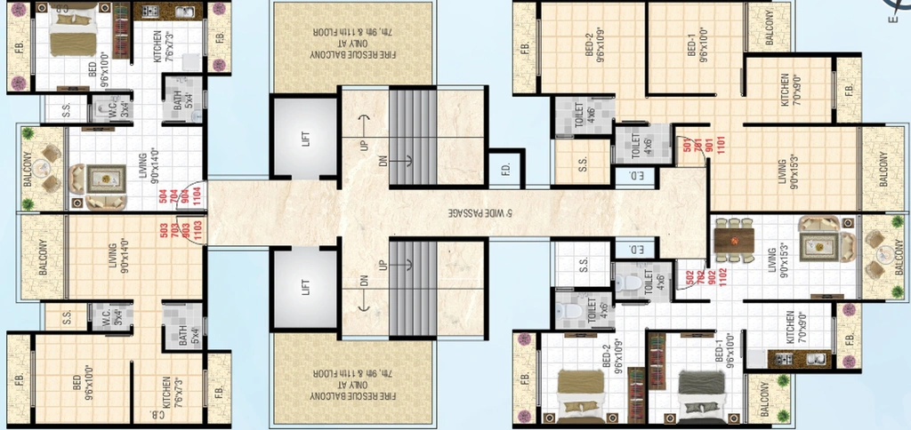 Floor Plan of Shiv Arcade in Dronagiri, Navi Mumbai - Image 150500