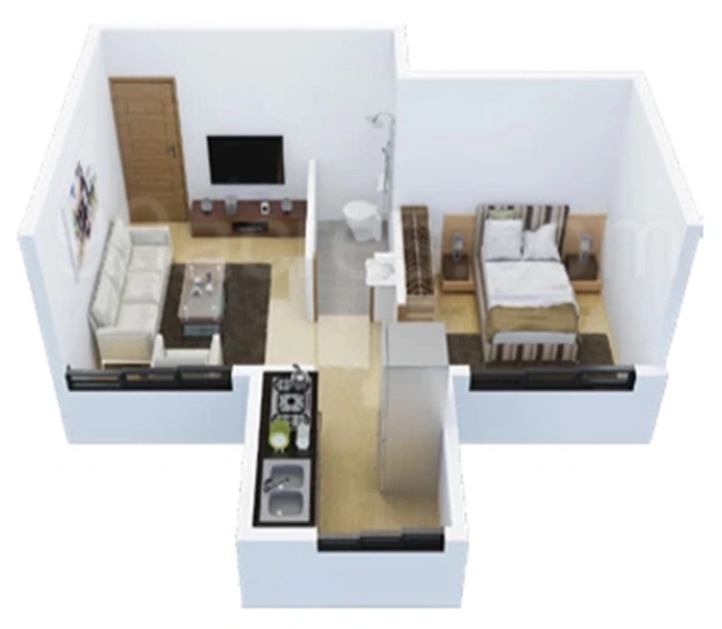 1 BHK Flat in Sanket Sahakar Dwarka 2 in Panvel, Navi Mumbai - Image 813278