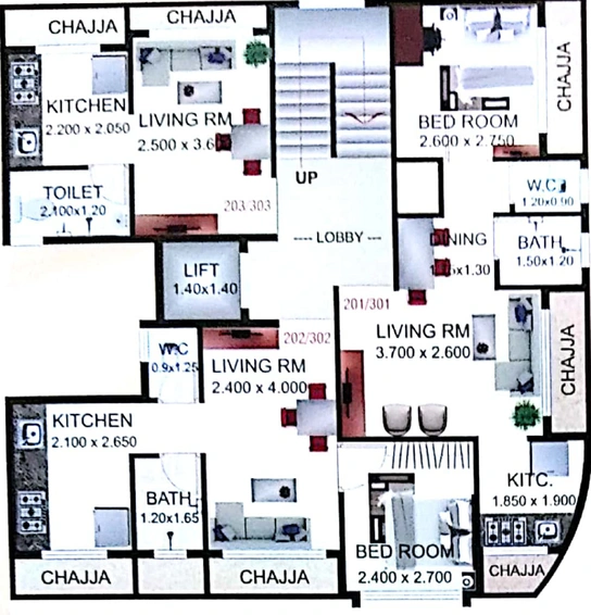 Floor Plan of Komal Lakyshyadeep Phase 1 in Ulwe, Navi Mumbai - Image 149618