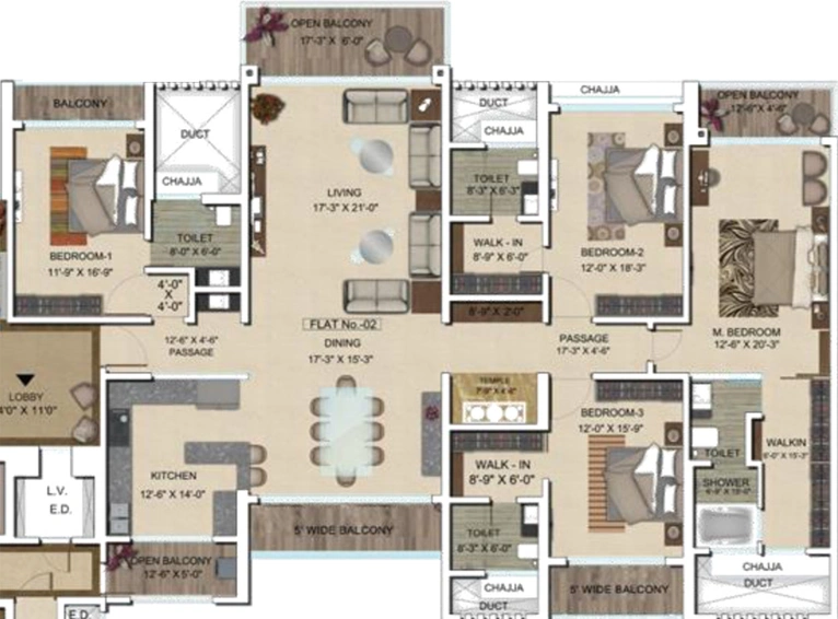 4 BHK Flat in Regency Palms in Nerul, Navi Mumbai - Image 811673