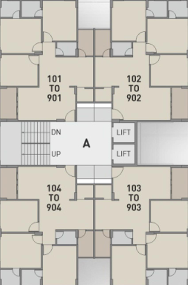 Floor Plan of Shreedhar Saffron in Motera, Ahmedabad - Image 164974