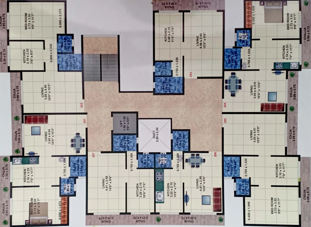 Floor Plan of Morajkar Shamal in Karanjade, Navi Mumbai - Image 149095