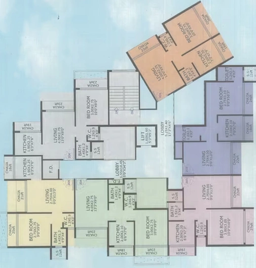 Floor Plan of Excel Galaxy in Ulwe, Navi Mumbai - Image 149568