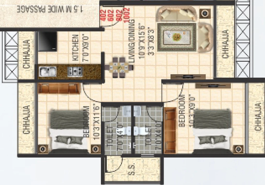 1 BHK Flat in Shiv Empire in Ulwe, Navi Mumbai - Image 810061