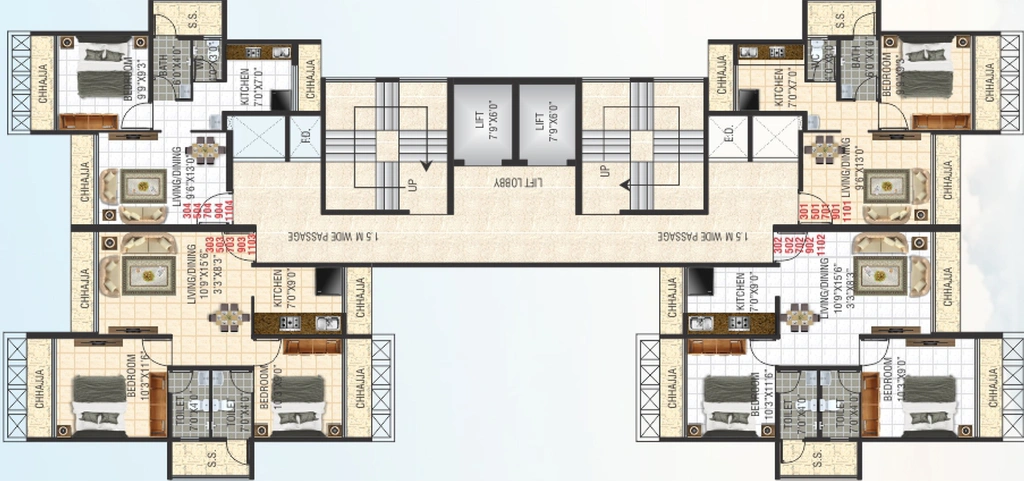 Floor Plan of Shiv Empire in Ulwe, Navi Mumbai - Image 149705