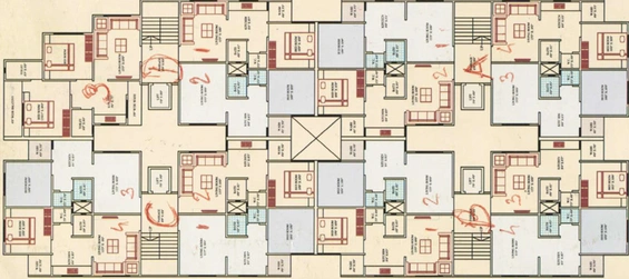 Floor Plan of Hetvi Avenue in Dindoli, Surat - Image 95360