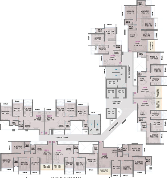 Floor Plan of Millennium Celesta in Kharghar, Navi Mumbai - Image 149083