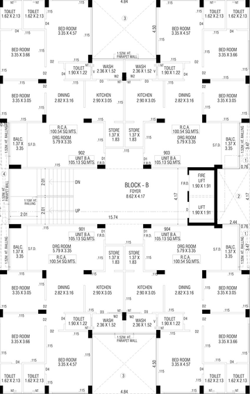 Floor Plan of Radhe Paramount in Nava Naroda, Ahmedabad - Image 162686