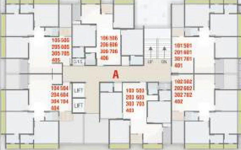 Floor Plan of Shripad Heritage in Vastral, Ahmedabad - Image 190513