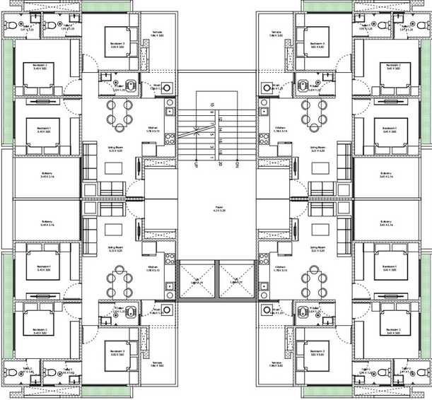 Floor Plan of Nand Radhe Greens in Ramol, Ahmedabad - Image 95462