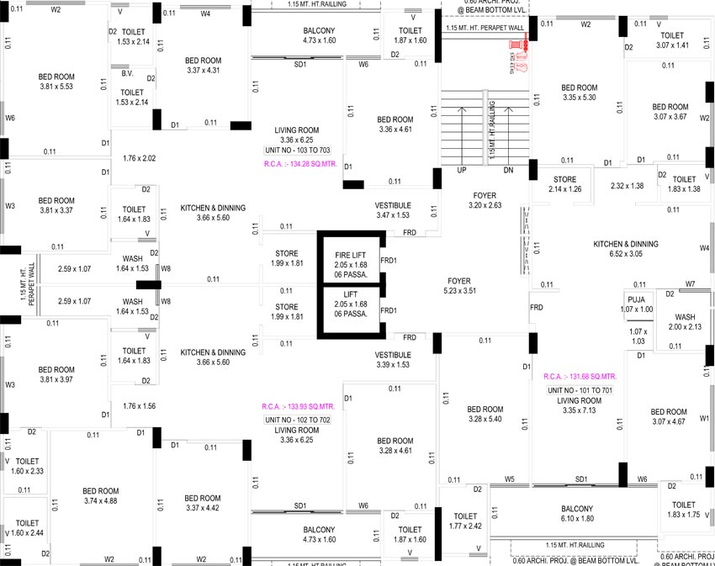Floor Plan of Buildscape Solis Optima in Navrangpura, Ahmedabad - Image 96844