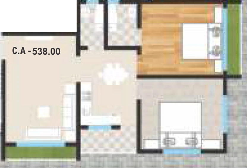 2 BHK Flat in Vivan Ashwamegh Palace in Amroli, Surat - Image 670582