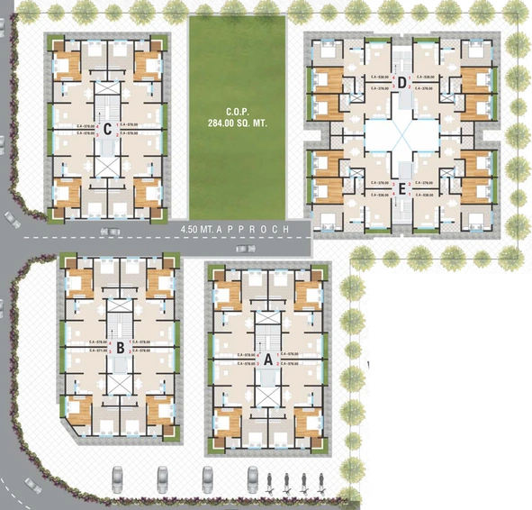 Master Plan of Vivan Ashwamegh Palace in Amroli, Surat - Image 95371