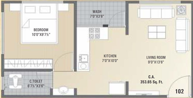 1 BHK Flat in Dhani Gauved Residency in Variav, Surat - Image 670788