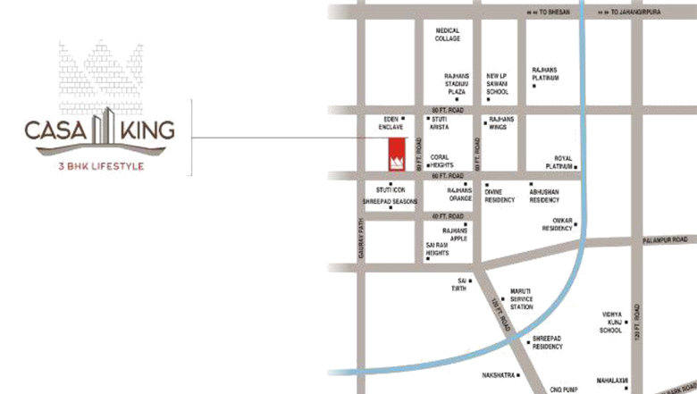 Location of Kinghood Casa King in Palanpur, Surat - Image 97043