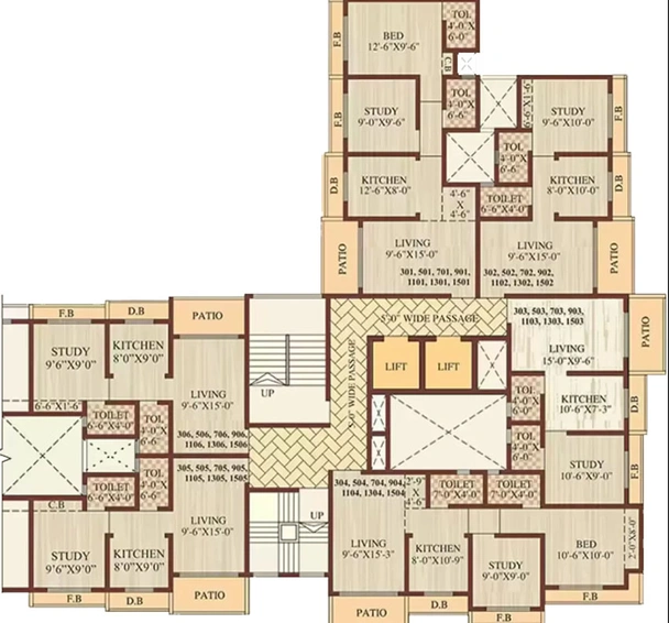 Floor Plan of Shantee Sterling Heights in Vasai East, Palghar - Image 56373