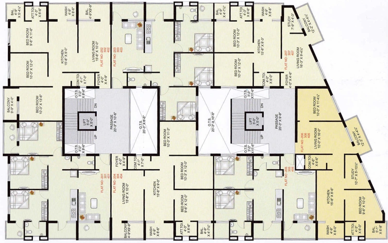 Floor Plan of Modi Dev Krupa Complex in Kamrej, Surat - Image 95493