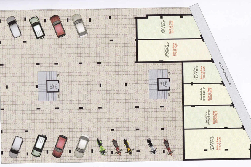Master Plan of Modi Dev Krupa Complex in Kamrej, Surat - Image 95494