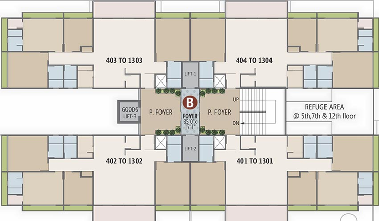 Floor Plan of Shikhar The Twin Towers in Nava Naroda, Ahmedabad - Image 192513