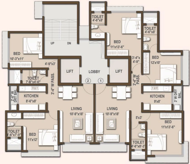 Floor Plan of SKG Mumbadevi CHS in Chembur East, Mumbai - Image 95512