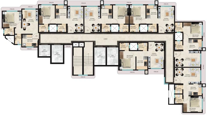 Floor Plan of Shraddha Amaan Heights in Jogeshwari West, Mumbai - Image 95519