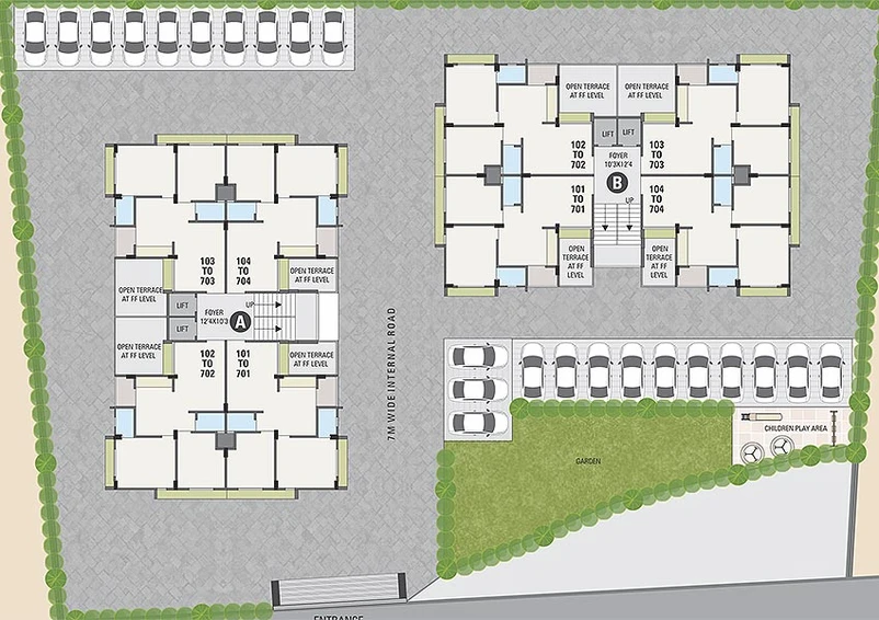 Master Plan of SK Shivansh Signature in Chandkheda, Ahmedabad - Image 164751