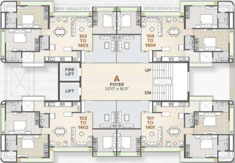 Floor Plan of Sampad Arista in Chandkheda, Ahmedabad - Image 96855