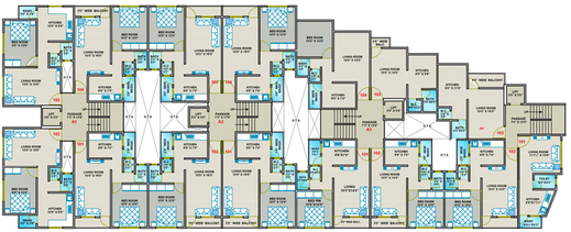 Floor Plan of Pragati Dev Darshan Residency in Dindoli, Surat - Image 96609