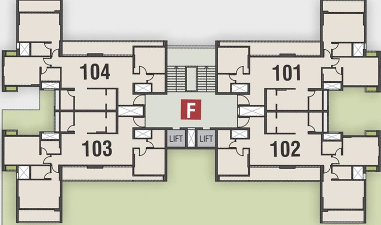 Floor Plan of Dharmjivan Dwarkesh Fragrance in Chandkheda, Ahmedabad - Image 192044