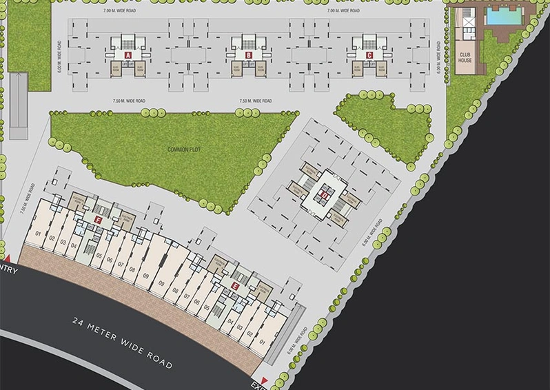 Master Plan of Dharmjivan Dwarkesh Fragrance in Chandkheda, Ahmedabad - Image 192043