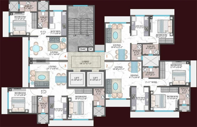 Floor Plan of Amar Shiv Shakti in Borivali East, Mumbai - Image 95529