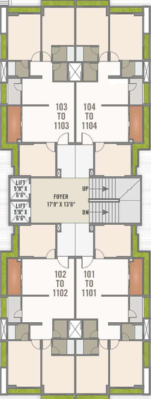 Floor Plan of Krushnam Beryl Crystal in Science City, Ahmedabad - Image 157223