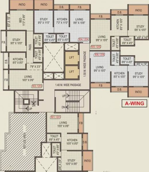 Floor Plan of Shantee Sunshine Sapphire in Vasai East, Palghar - Image 56316