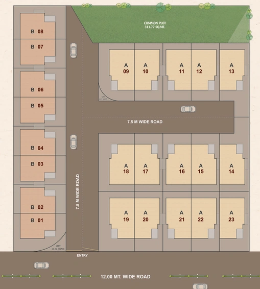 Master Plan of Akshat Luxuria in Kapurai, Vadodara - Image 103023