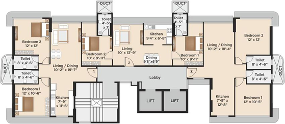 Floor Plan of Bhoomi Antara in Ghatkopar East, Mumbai - Image 95763
