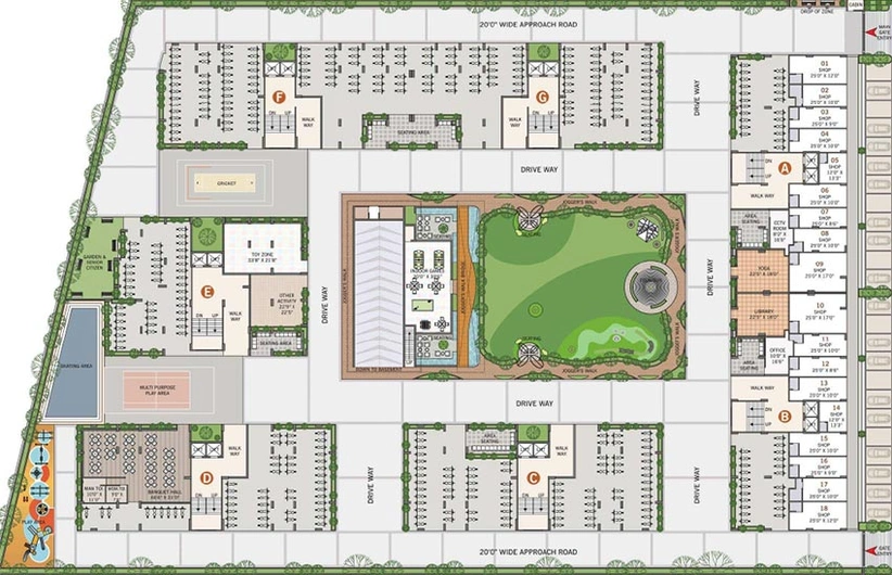 Master Plan of Sahajanand Marigold in Chandkheda, Ahmedabad - Image 190349