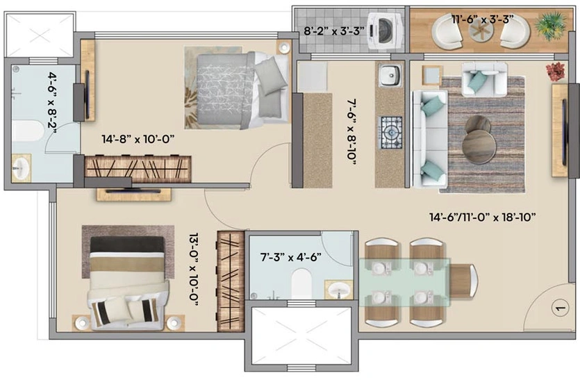 2 BHK Flat in Tigon Elite in Chembur East, Mumbai - Image 671200