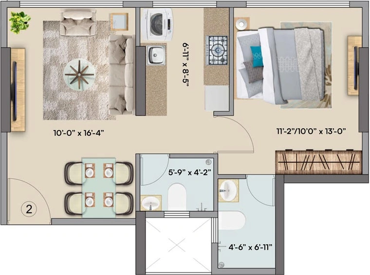 1 BHK Flat in Tigon Elite in Chembur East, Mumbai - Image 671199