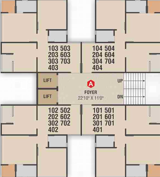 Floor Plan of Shree Shalin Enclave in Odhav, Ahmedabad - Image 192463