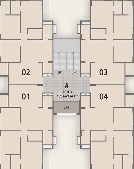 Floor Plan of Sarjan Setu Altezza in Chandkheda, Ahmedabad - Image 156593