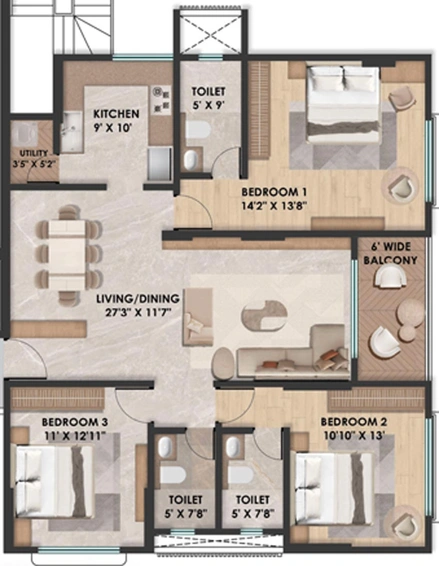 3 BHK Flat in SKG Om Niwas in Chembur East, Mumbai - Image 695514
