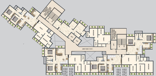 Floor Plan of Shubham Jijai Angan in Taloja, Navi Mumbai - Image 124224