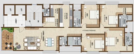 4 BHK Flat in SKG Amarante in Chembur East, Mumbai - Image 673086