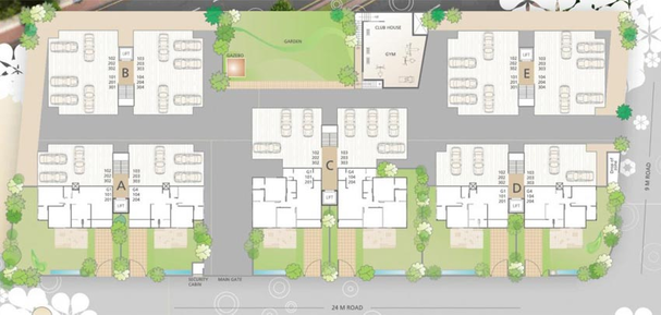 Master Plan of Sampad Residency in Motera, Ahmedabad - Image 96894
