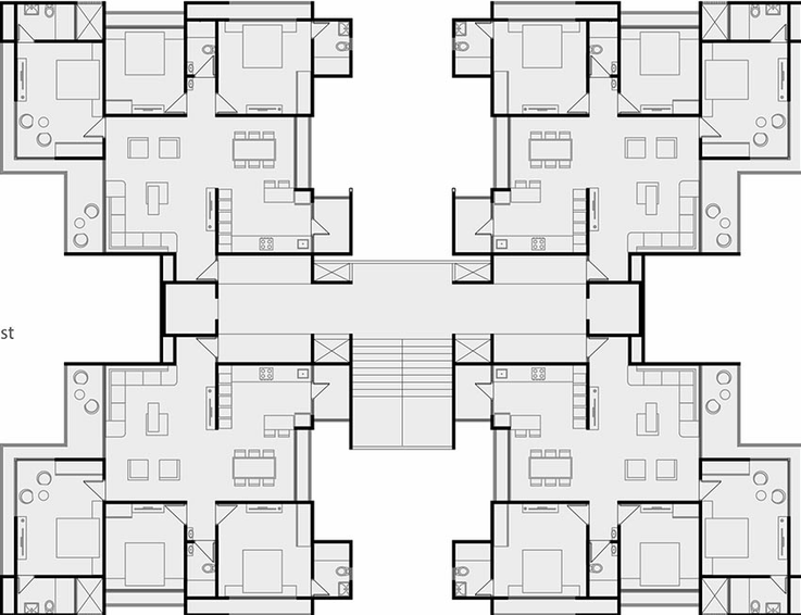 Floor Plan of Tryksha East Ebony in Chandkheda, Ahmedabad - Image 192593