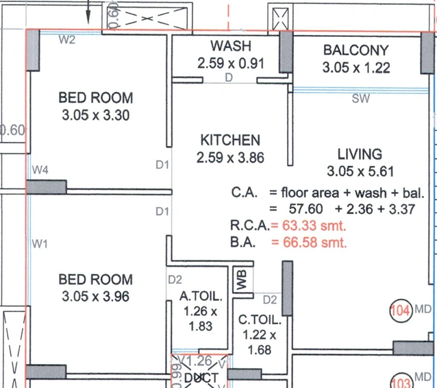 2 BHK Flat in Siddheshwar Bhagvat Glory in Mota Varachha, Surat - Image 675575